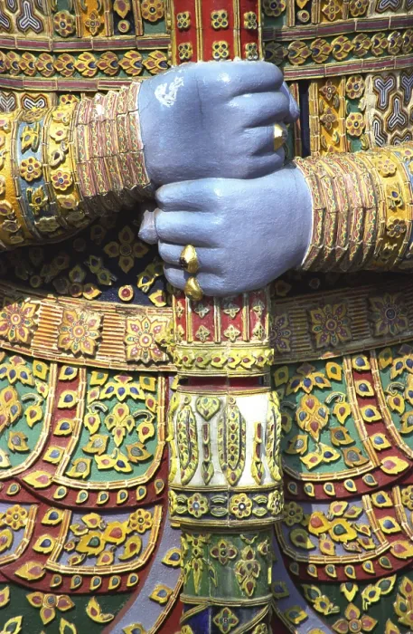 Framed Print : Buddha statue, detail, Grand Palace