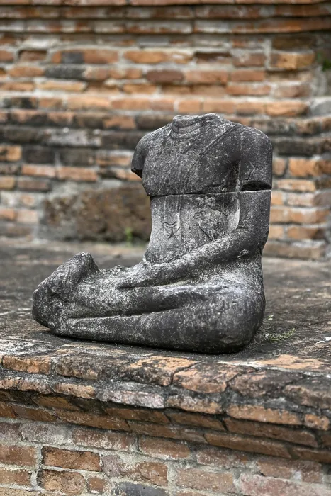 Framed Print : Buddha statue without head in Wat Mahathat Ayutthaya Framed Print : Buddha statue without head in Wat Mahathat Ayutthaya