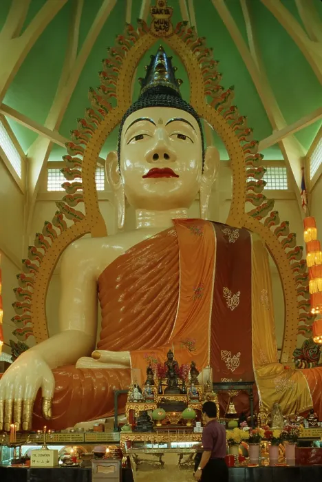 Framed Print : Buddha statue, Temple of 1000 Lights, Singapore