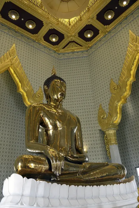 Framed Print : Buddha statue in the Temple of the Golden Buddha or Wat Traimit