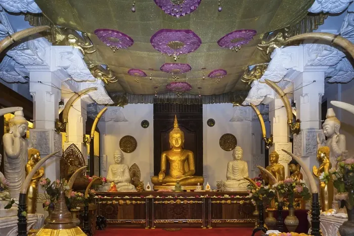 Framed Print : Buddha statue in the Temple of the Sacred Tooth Relic