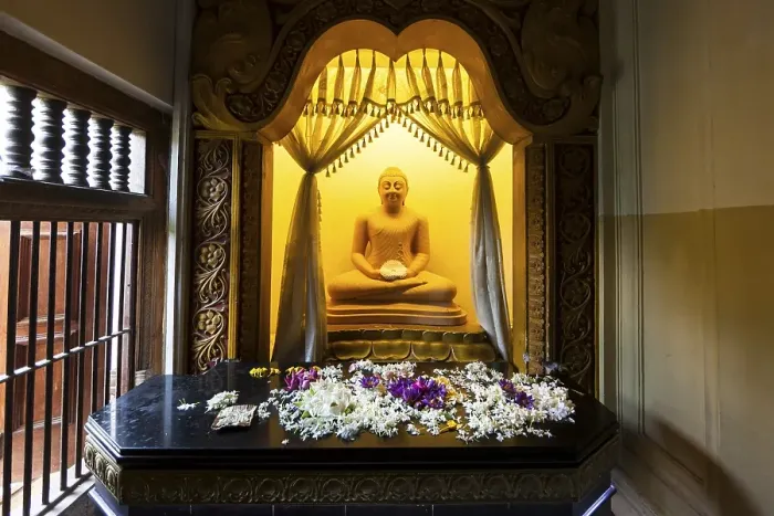Framed Print : Buddha statue in the Temple of the Sacred Tooth Relic