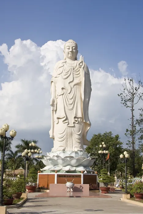 Framed Print : Buddha statue in the Vinh Trang Pagoda