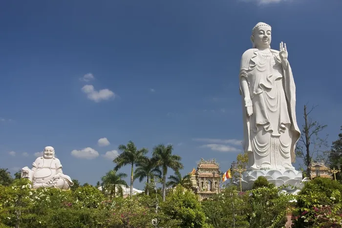 Framed Print : Buddha statue, Vinh Trang Pagoda