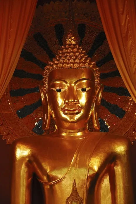 Framed Print : Buddha statue, Wat Phra Singh, Chiang Mai