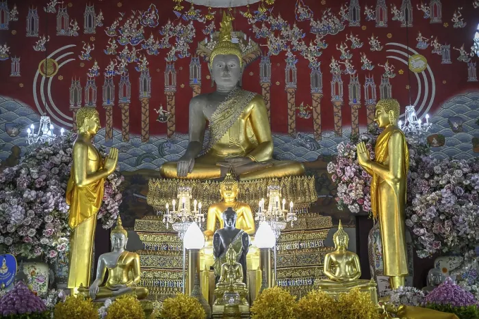 Framed Print : Buddha statue in Wat Yai Chai Mongkhon
