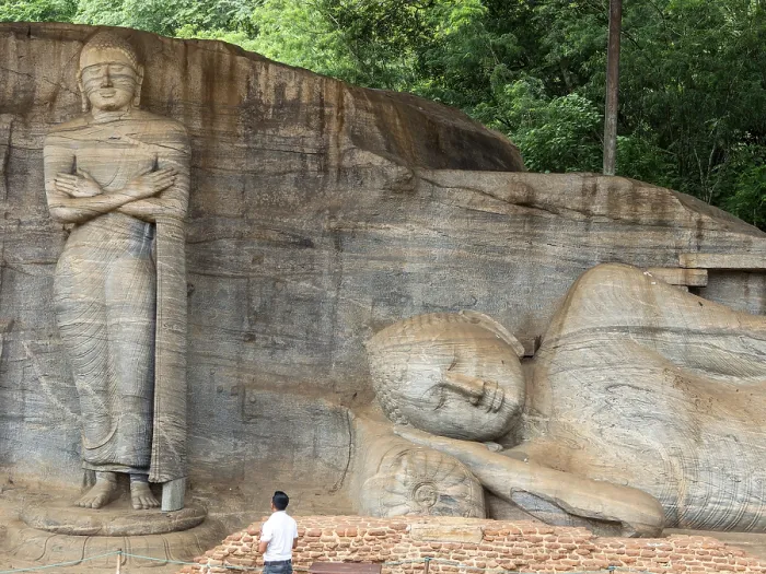 Framed Print : Buddha statues, Gal Vihara, Polonnaruwa