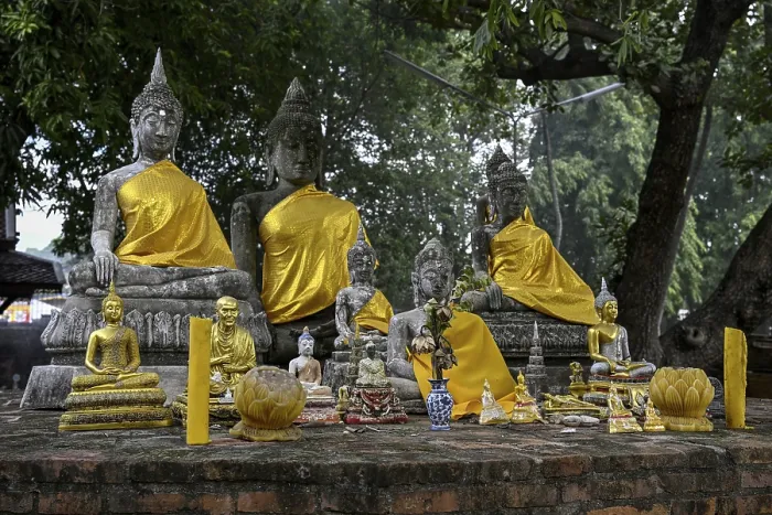 Framed Print : Buddha statues in Wat Yai Chai Mongkhon Framed Print : Buddha statues in Wat Yai Chai Mongkhon