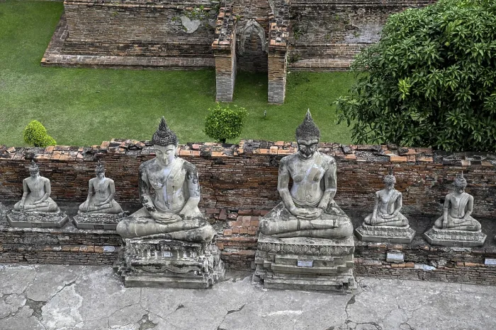 Framed Print : Buddha statues in Wat Yai Chai Mongkhon Framed Print : Buddha statues in Wat Yai Chai Mongkhon