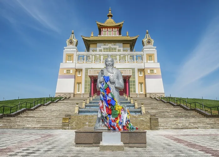 Framed Print : The Buddhist complex