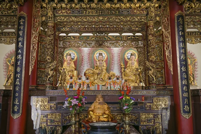 Framed Print : Buddhist figures, Guan-Yin, Gushan Daitian Temple Framed Print : Buddhist figures, Guan-Yin, Gushan Daitian Temple
