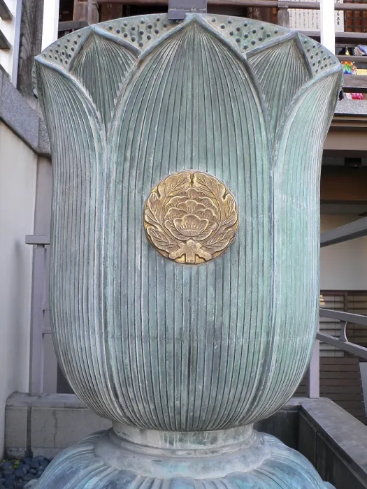 Framed Print : Buddhist symbol of lotus flower on the religios water cup near temple