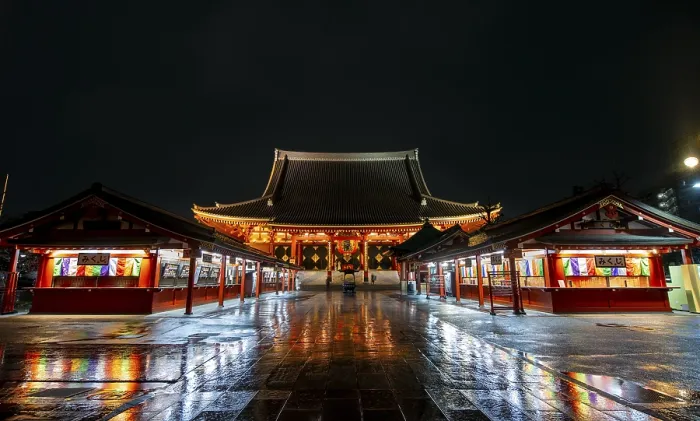 Framed Print : Buddhist temple complex, Asakusa shrine or Senso-ji temple