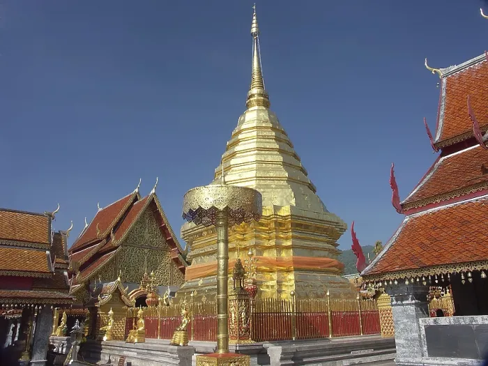 Framed Print : Buddhist Temple Complex Chaing Mai Thailand