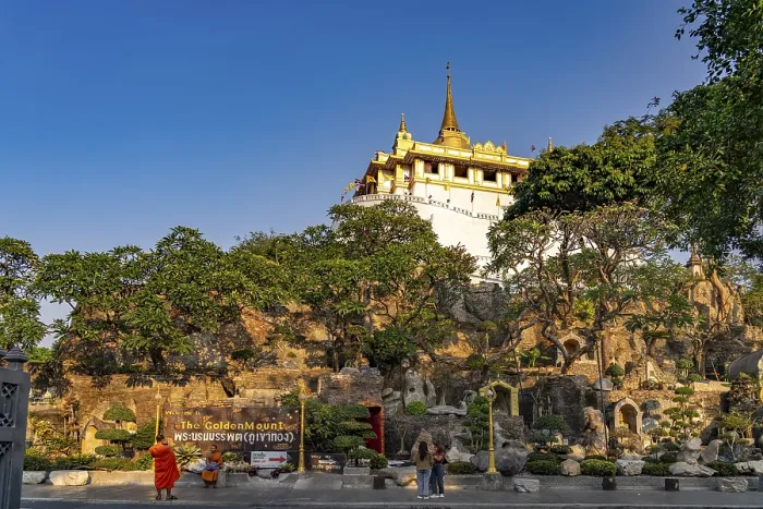 Framed Print : The Buddhist temple complex Wat Saket or Temple of the Golden Mount