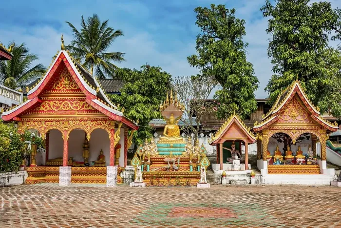 Framed Print : Buddhist Temple, Sang Ha, Louangphabang Province Framed Print : Buddhist Temple, Sang Ha, Louangphabang Province