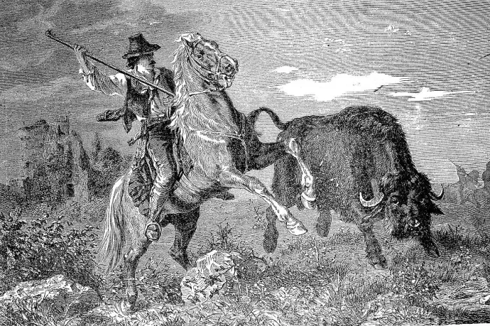 Framed Print : Buffalo Hunters in America, 1881 Framed Print : Buffalo Hunters in America, 1881