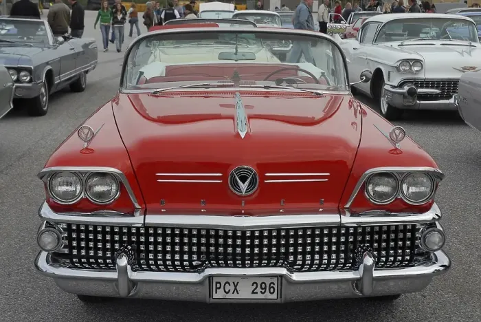 Framed Print : Front of a Buick Century 1958 at a meeting Framed Print : Front of a Buick Century 1958 at a meeting
