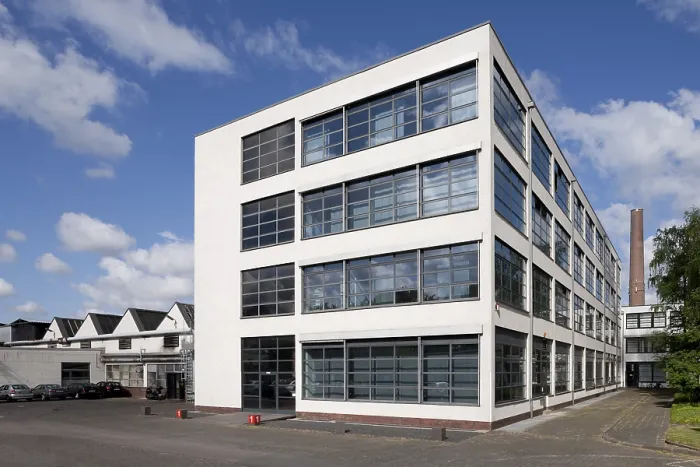 Framed Print : HE building and dye works, built in 1931 / 1935 by Mies van der Rohe
