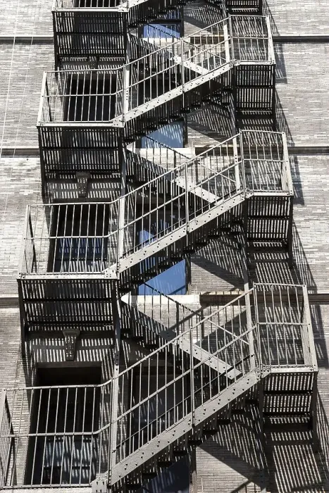 Framed Print : Building with fire escapes, Manhattan