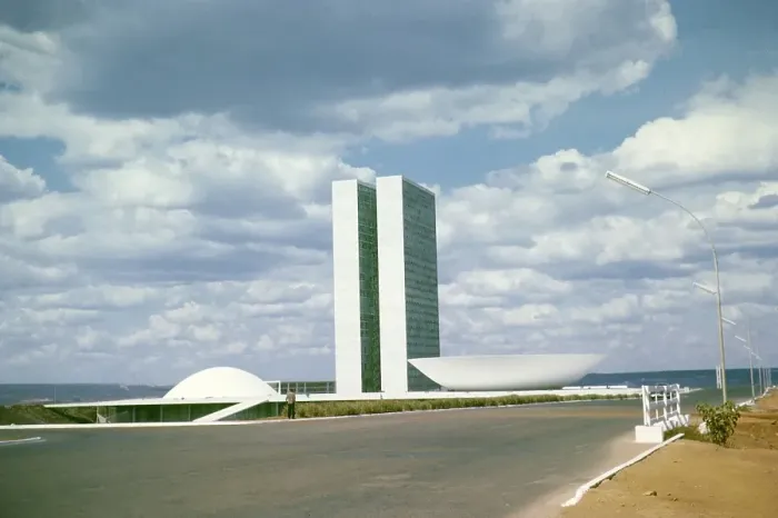 Framed Print : The building of the National Congress, Brasilia, Federal District, Brazil 1962 Framed Print : The building of the National Congress, Brasilia, Federal District, Brazil 1962