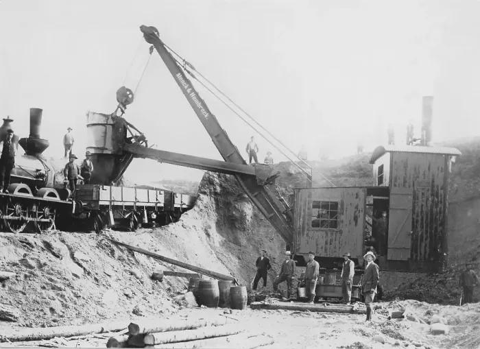 Framed Print : Building railroads