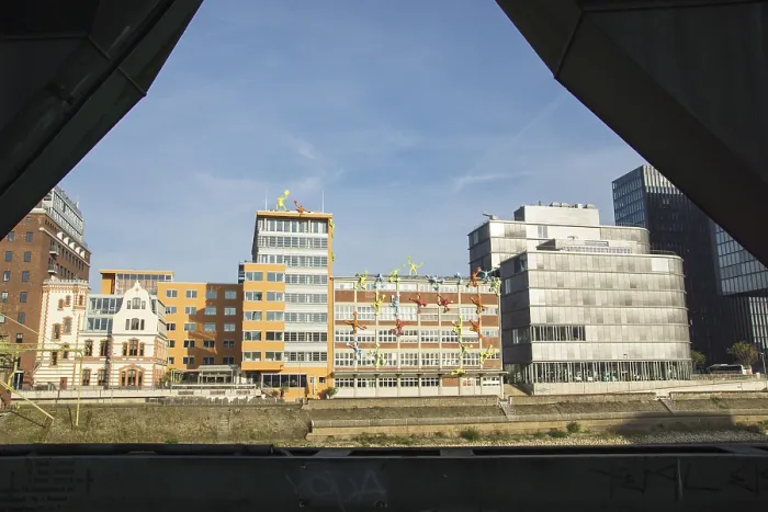 Framed Print : Building on Speditionsstrasse in Dusseldorf's Media Harbour