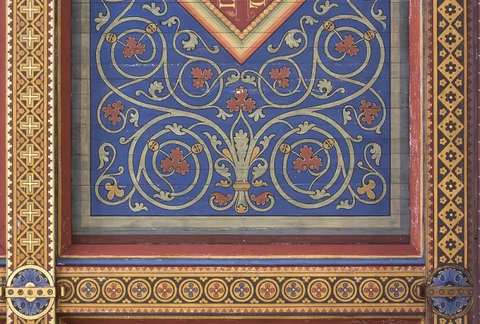 Framed Print : Built in 1893, ceiling paintings by Adolf Quensen