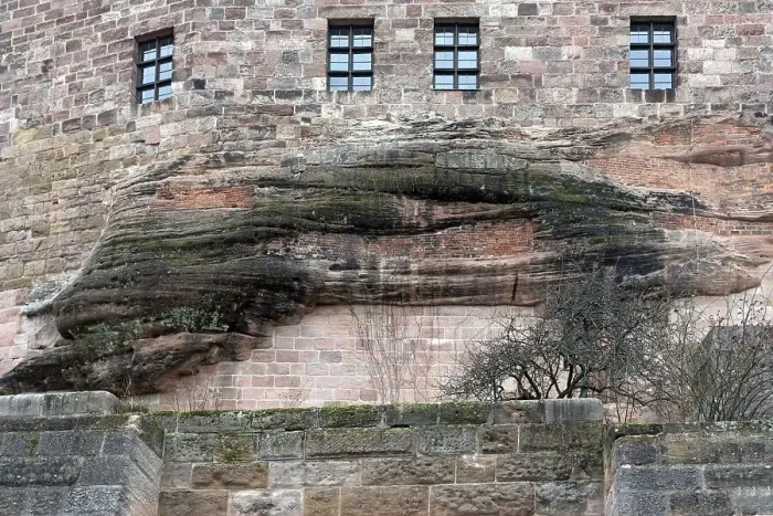Framed Print : Built on rock, detail of the Kaiserburg