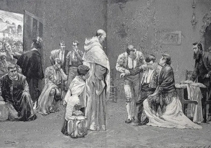 Framed Print : Bullfighting in Spain, the end of the torero