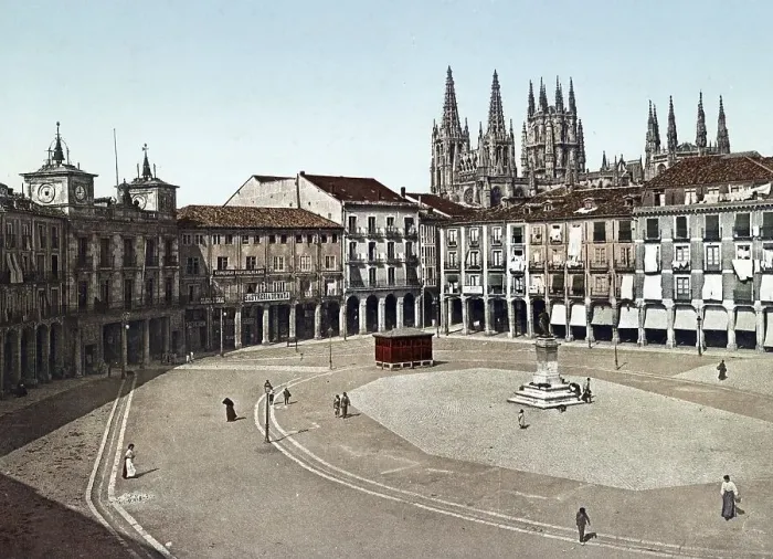 Framed Print : Burgos. Plaza Mayor, Spain, c. 1890