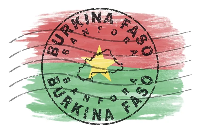 Framed Print : Burkina Faso Banfora Round Seal Map Design