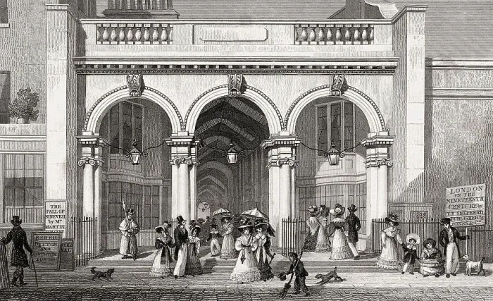 Framed Print : Burlington Arcade, London, UK, illustration by Th