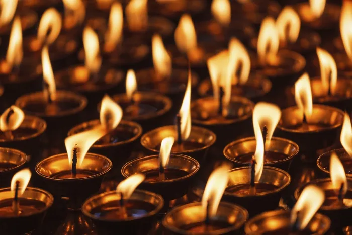 Framed Print : Burning candles in Buddhist temple Framed Print : Burning candles in Buddhist temple