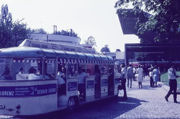 Framed Print : Bus, Economy, Traffic, Traffic Exhibition Munich 1965
