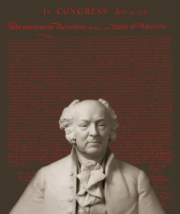 Framed Print : Bust of John Adams, 1735, 1826
