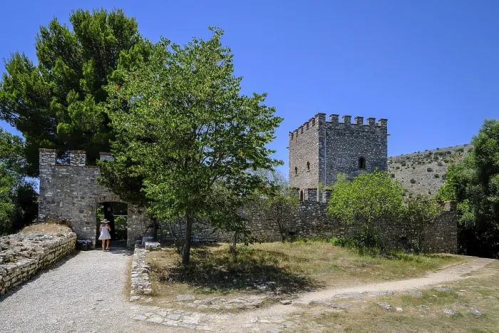 Framed Print : Butrint, Ksamil, Albania, The Venetian castle on the acropolis in ancient Butrint