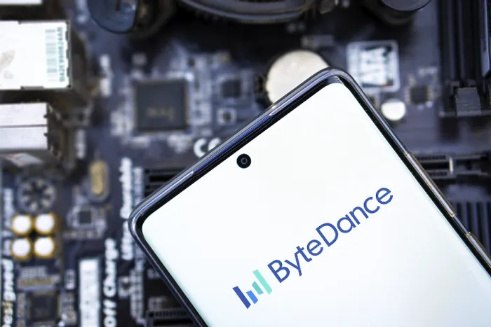 Framed Print : ByteDance logo is displayed on smartphone Framed Print : ByteDance logo is displayed on smartphone