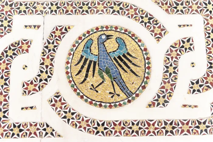 Framed Print : Byzantine mosaic, symbol eagle for St Framed Print : Byzantine mosaic, symbol eagle for St