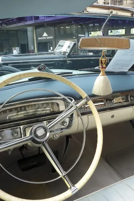 Framed Print : Cadillac classic car, steering wheel Framed Print : Cadillac classic car, steering wheel