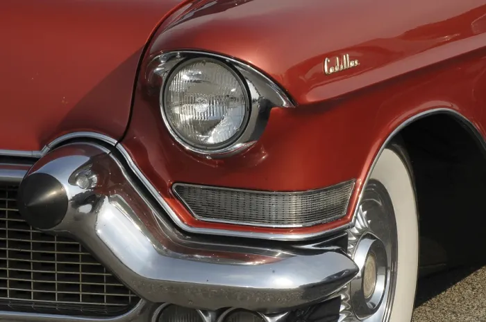 Framed Print : Cadillac Fleetwood Sixty 1957, detail front light