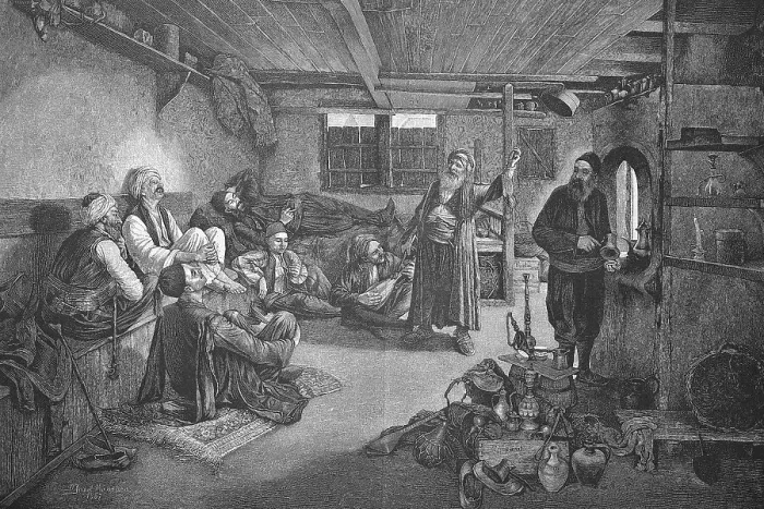 Framed Print : A cafe with native people sitting and relaxing Framed Print : A cafe with native people sitting and relaxing