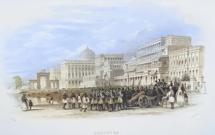 Framed Print : Calcutta, The waterfront around 1829 Framed Print : Calcutta, The waterfront around 1829
