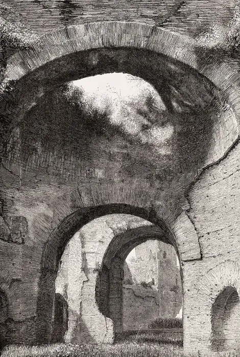 Framed Print : The caldarium of the Baths of Caracalla
