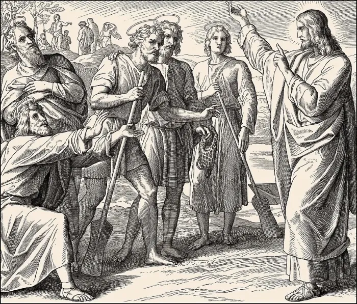 Framed Print : The calling of the disciples, New Testament