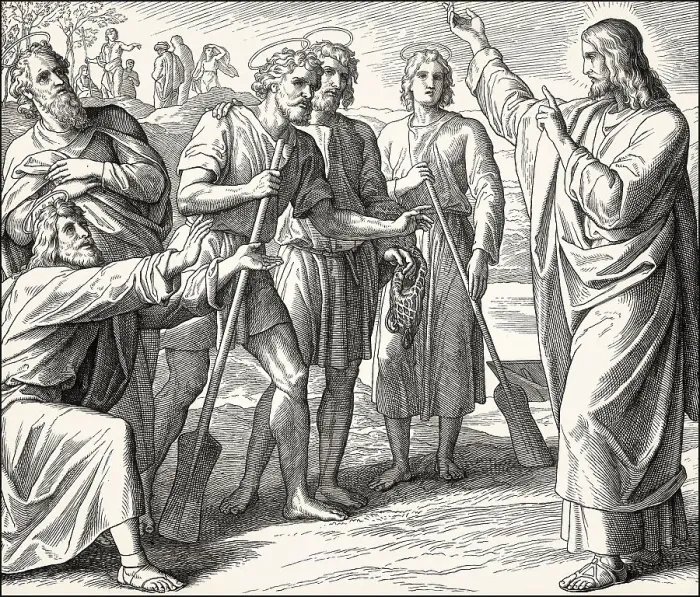 Framed Print : The calling of the disciples, New Testament Framed Print : The calling of the disciples, New Testament