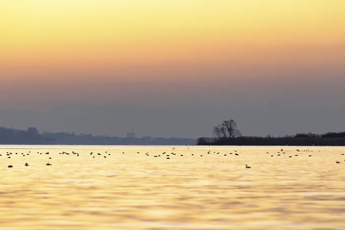 Framed Print : Calm water landscape at sunset Framed Print : Calm water landscape at sunset