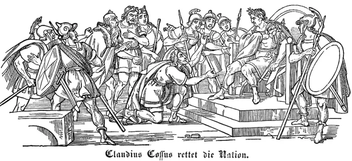 Framed Print : Caludius Cossus saves the nation in 1673