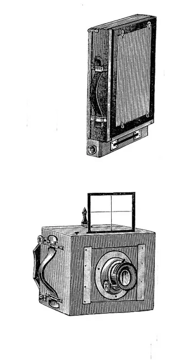 Framed Print : A camera for travellers, closed and a snapshot camera by Anschuetz Framed Print : A camera for travellers, closed and a snapshot camera by Anschuetz