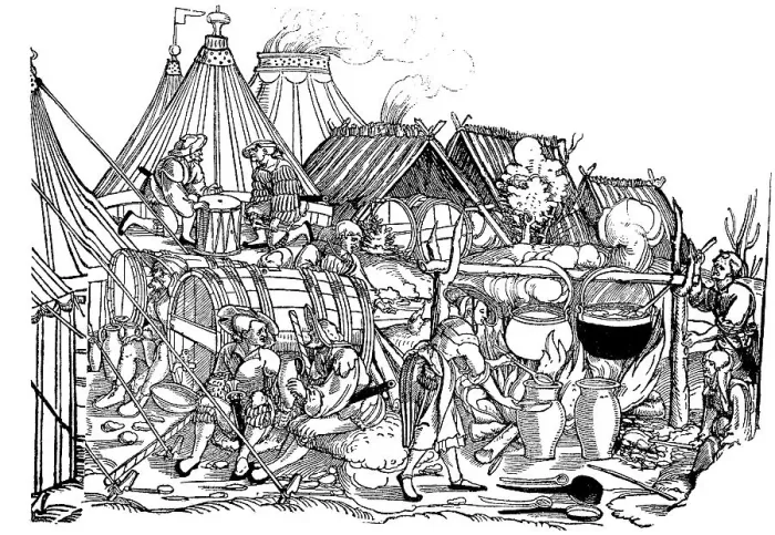 Framed Print : The camp life of the Landsknecht Framed Print : The camp life of the Landsknecht